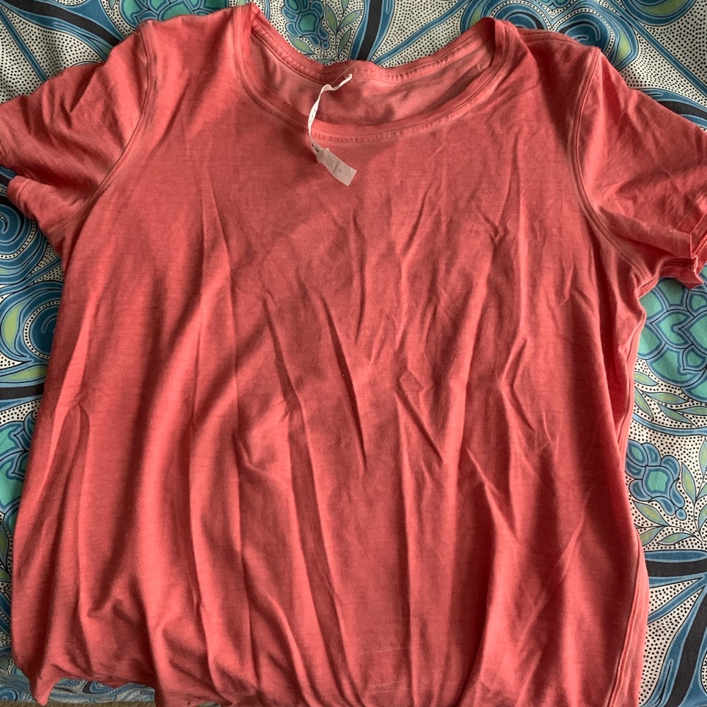 lululemon athletica red/orange Short Sleeve Tee